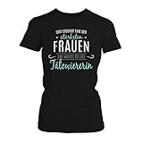Fashionalarm Damen T-Shirt - Gott machte sie zur Tätowiererin | Fun Shirt mit Spruch Geschenk Idee Tattoo Artist Künstlerin Tätowieren Studio Job, Farbe:schwarz;Größe:3XL
