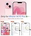 FNTCASE for iPhone 15 Plus Case: for iPhone 14 Plus Case [Compatible with Magsafe] Translucent Matte Cases with [Screen Protector] Military Grade Shockproof Protective Phone Cover - Light Pink