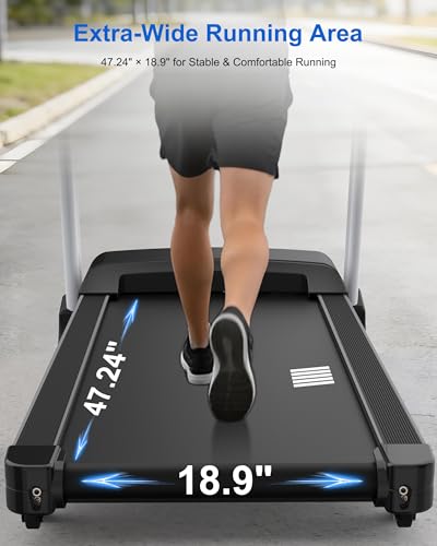 Image of Incline Treadmills for Home, Treadmill with 18% Auto Incline, Heavy Duty 400LBS Capacity, Running Machine with 18.90 inch Wide Belt, 0.5-12 MPH Speed, 3.5 HP, 36 Programs, APP, Bluetooth, Foldable