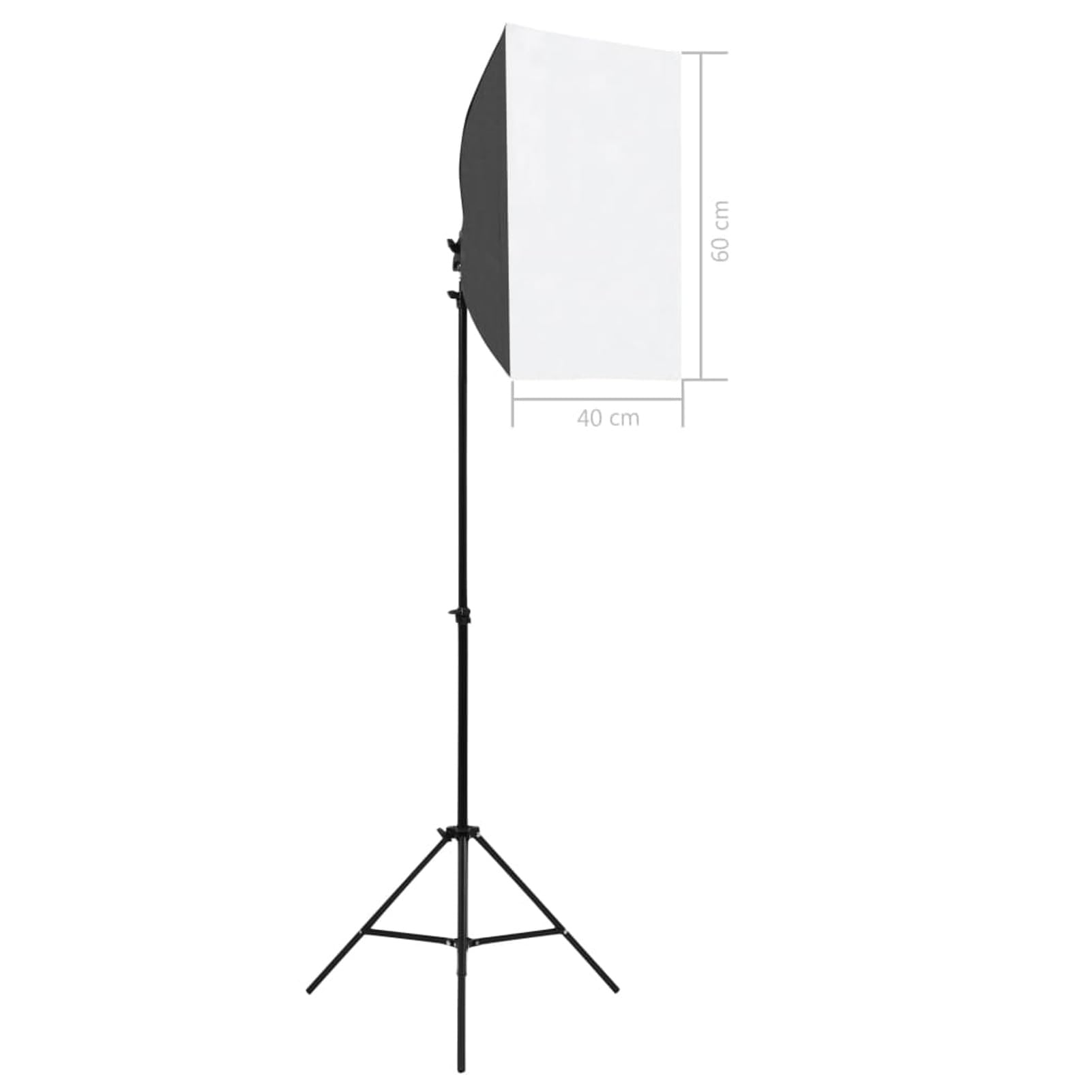 LAPOOH Luci Professionali da Studio 2 pz 40x60 cm in Acciaio Nero,Studio Foto,Fotografia,Illuminazione e Studio,Luci e Flash da studio-190216