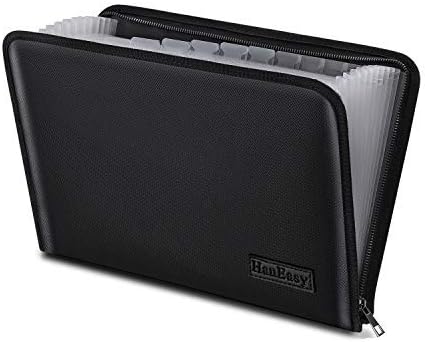 File Folder Document Organizer Pouch - Fire Resistant Water Resistant Filing Organizer Accordion Document Organizer Bag Office Expanding File Folder (File Folder 11+2 Pockets)