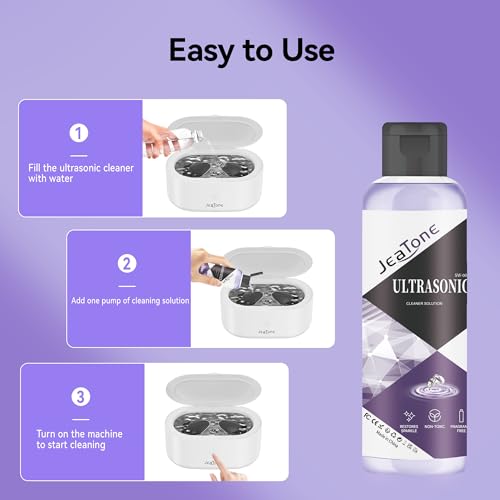 Image of JeaTone Ultrasonic Jewelry Cleaner Solution 4oz for All Ultrasound Machines