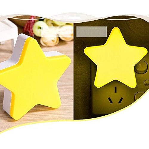 Whcct Control del sensor de luz Mini Star LED de noche para oscura Lámpara de para dormitorio de niños