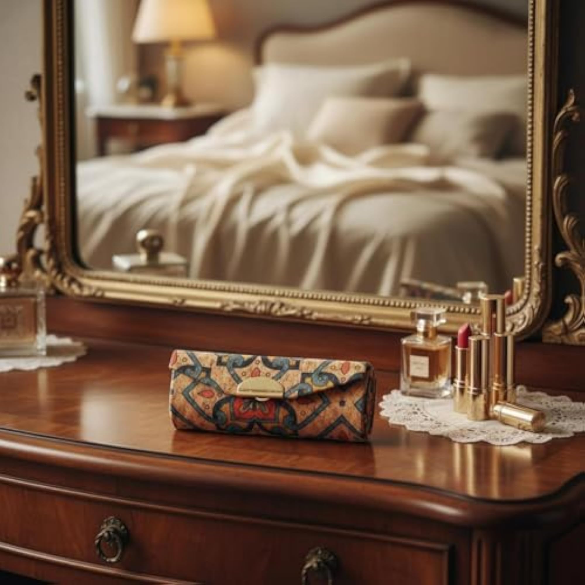 Retro Pattern Portable Lipstick Storage Box