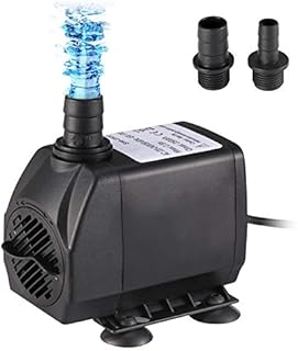 Homvik 2500L/H 45W Submersible Water Pump for Fountain Aquarium Pond Garden and Water Pump Ultra-Quiet Hydroponics System with 2 Nozzles AC220-240V 2.5M Lift Height
