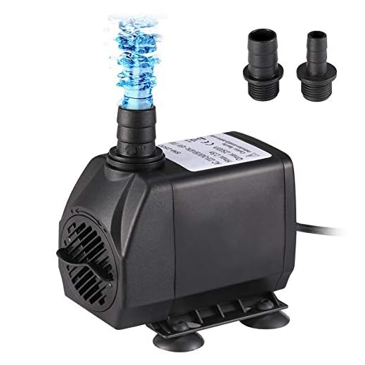 Homvik Bomba de Agua Sumergible 4000L/H 80W para Acuario Estanque Pecera Fuente Circulación de Agua Dulce y Marino con 4 Boquillas 4m de Altura