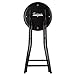 Trademark Home Folding Stool – Heavy Duty 24-Inch Collapsible Padded Round Stool with 300 Pound Capacity for Dorm, Rec Room, or Gameroom (Black)