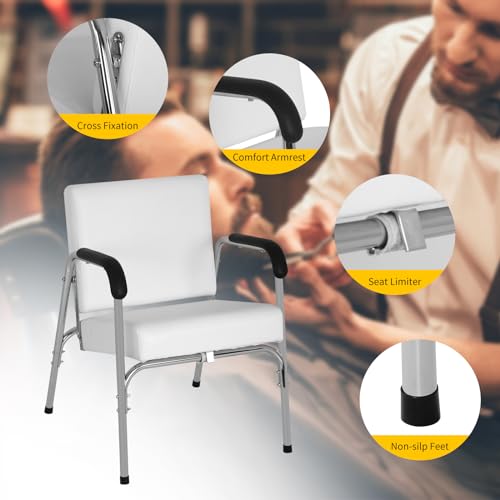 BLKMTY-Barber-Chair-Recline-Salon-Chair-Portable-Stylist-Chairs-Comfy-Shampoo-Chair-Hair-Stylist-Chair-for-Salon-Barbershop-Home-Beauty-Salon-Equipment-Max-Load-Weight-330-lbs-White