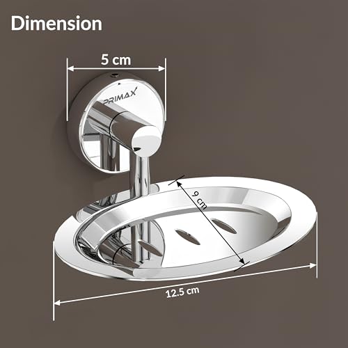 Image of Plantex (Primax) Stainless Steel Soap Holder for Bathroom /Soap Stand /Soap Dish /Soap Storage /Bathroom Accessories - Brezza (Chrome)