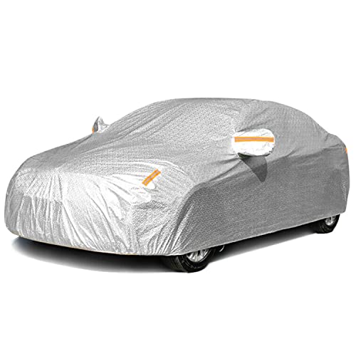 Taylor & Brown Car Cover SUV Waterproof Breathable Outdoor Large UV Proof Full Cover Sun Rain Dust 3 Layer Aluminium All Weather Protection with Lock & Bonus Storage Bag (YXXL - 510x200x175cm)