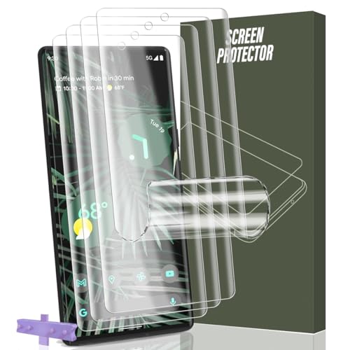 Gelaasso 4 Piezas Protector de Pantalla para Google Pixel 6 Pro. Película de TPU Flexible [No es de cristal], HD Transparente para Google Pixel 6 Pro Película Protectora
