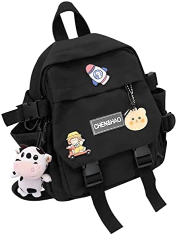 Eagerrich Kawaii Mini Backpack with Cute Pin Accessories Plush Pendant Kawaii School Backpack Cute Mini Aesthetic Backpack for School, Travel