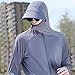 CEAeis Mens Sun Protection Hoodie Jacket,UV Protection Clothing Sun Protection Hoodie,Sun Protection Outdoor (Gray,4XL)
