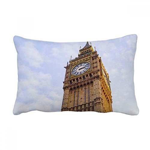 Coussin Big Ben au design ciel bleu, accessoire déco haut de gamme - 2