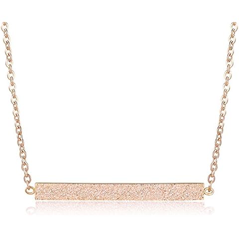 Minimalist Bar Necklace, Rose Gold Necklace, Bar Necklaces Women, Rose Gold Jewelry Women Cover