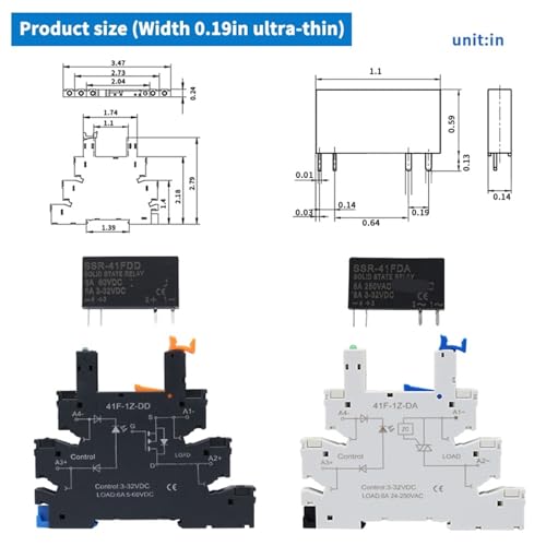 Relais mince SSR sans contact 10PCS SSR-41FDD rail DIN - 3
