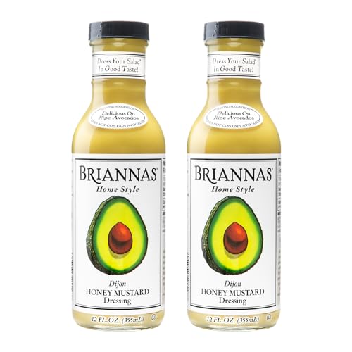 BRIANNAS - Home Style Dijon Honey Mustard Dressing – Fine Salad Dressing made with Premium Ingredients - Gluten Free & Kosher Dressing - 12 oz. Bottles - 2 Pack