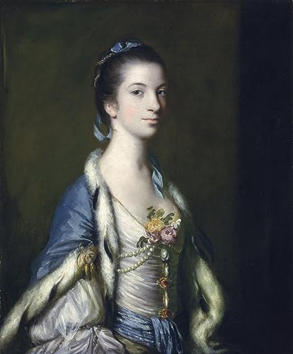 Portrait de femme de Joshua Reynolds tableau impression sur toile 60x90cm