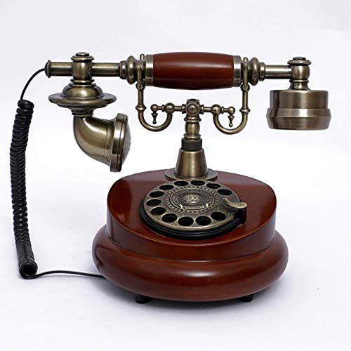 MHTCJ Vintage fixe téléphone de bureau en bois massif Téléphone numérique classique européenne Retro Téléphone Corded avec Landline suspendu for Home Hôtel Décor Bureau