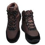 [page_title]-ZYLDK Warme Gefütterte Winterschuhe Winterstiefel Wasserdicht Trekkingschuhe Wanderschuhe Winterboots rutschfest Outdoor für Herren Gr.39-48, Braun, 43 EU Weit