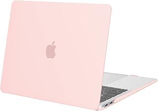 MOSISO Compatible with MacBook Air 13 inch Case 2022 2021 2020 2019 2018 Release A2337 M1 A2179 A1932 Retina Display with Touch ID, Protective Plastic Hard Shell Case Cover, Chalk Pink