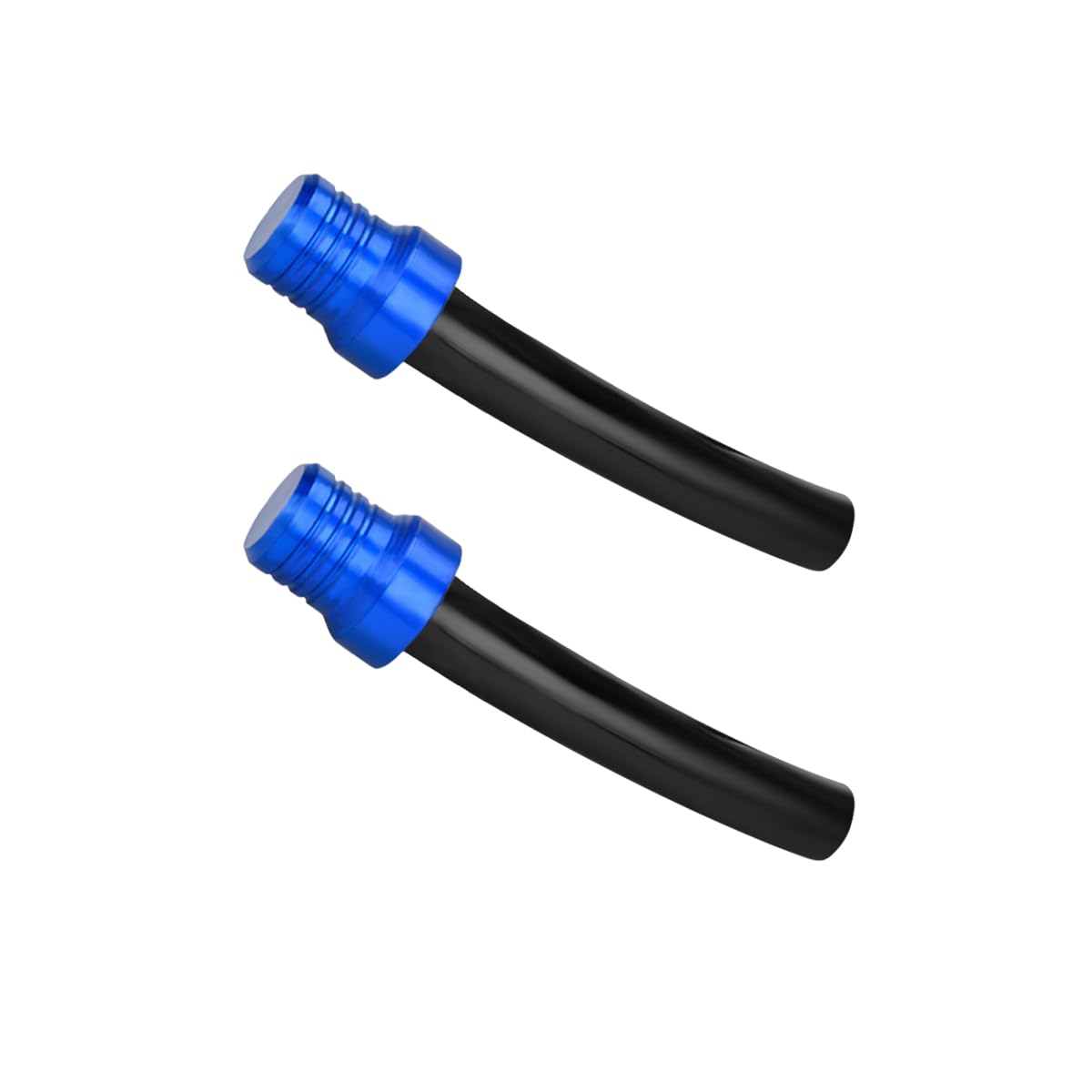 Ohleats 2PCS Breather Hose Gas Fuel Tank Cap, One Way Valve, Blue, Black Hose