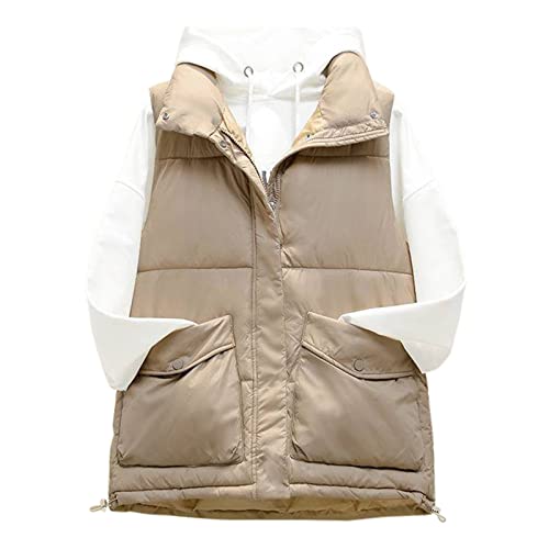MKIUHNJ-Winter-Mantel-Frauen-beilaeufiger-fester-Mantel-mit-Kapuze-Weste-Reissverschlusstasche-lose-aermellose-Jacken-Mantel-Konto