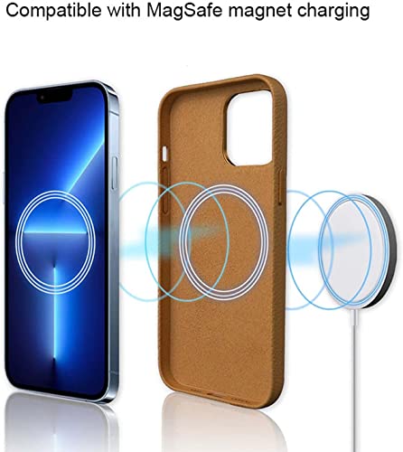 Coque arrière iPhone 13 Mini cuir bleu motif litchi protection induction