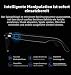 GKEAPZA Intelligente Audio-Brille mit Bluetooth-Lautsprecher, UV400-Protection, Offene Sprachsteuerung, Eingebautem Mikrofon und Lautsprechern, Vollrand-Sonnenbrille, Schwarz