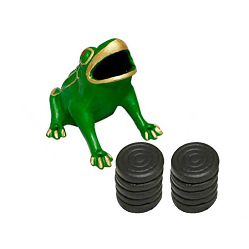 CADENAS ® - Jeu de la Grenouille “Basique” de Fonte, (ou Jeu de Tonneau): 1 Grenouille et 10 palets (ou disques)