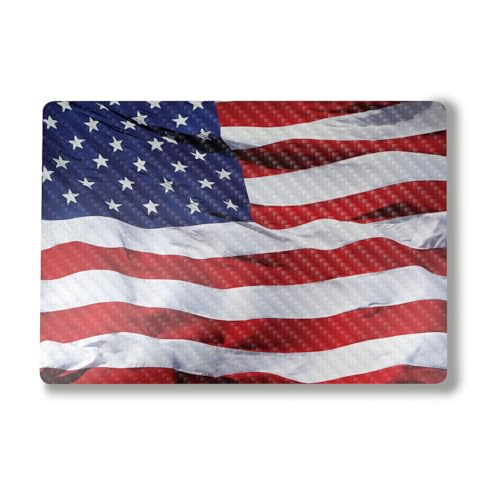Carbon Fiber Laptop Skin Compatible with Alienware M18 R2 (2024) - American Flag - Premium 3M Vinyl Protective Wrap Decal Cover - Easy to Apply | Crafted in The USA by MightySkins