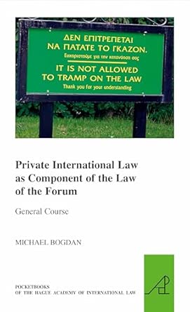 Private International Law as Component of the Law of the Forum book cover