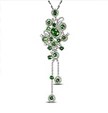 Tsavorit mh4016p & Diamant-Anhänger; Center Stein; 100% natürliche Tsavorit mh4016p, 18pcs grün Tsavorit,, Diamanten mit Akzent, natürliche Diamanten Gewicht 1,82 Ct. Schliff: rund/Full Cut; FARBE: G-H, Klarheit: SI1; Behandlung: 100% natürliche