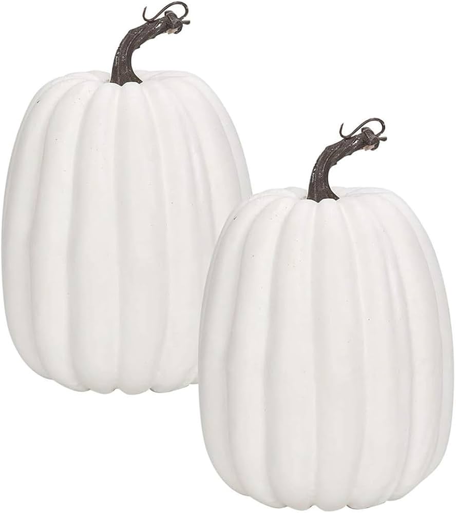 Amazon.com: WESAPPINC Artificial Pumpkins,2PCS White Fake Pumpkins