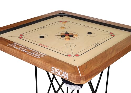 Image of KNK Carrom Board Sure SLAM Indoor Board Game Approved by Carrom Federation of India & Maharashtra Carrom Association (Jumbo, 32mm)