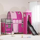 Design robuste et durable : ce lit mezzanine moderne en métal de 194 x 80 x 116 cm (L x l x H) offre une plate-forme stable pour un matelas de 90 x 190 cm. Le cadre en métal durable noir et rose est conçu pour durer et résister aux aventures quotidiennes des enfants actifs, idéal pour chaque chambre d'enfant.