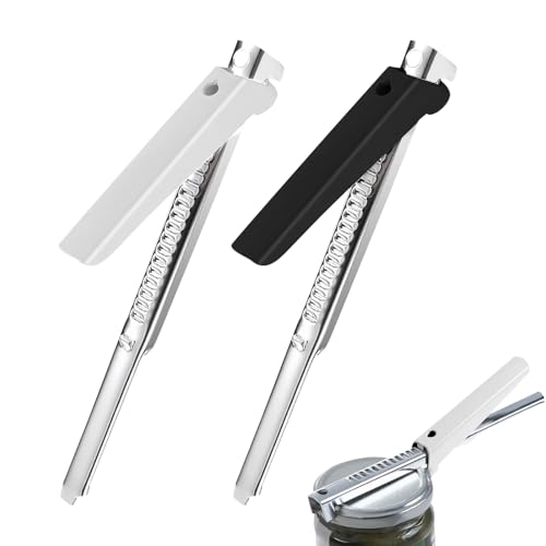 WJWINER 2 Piezas abre Latas, Abrelatas Manual Ajustable, Abridor de Profesional Multifunción, Abre Botes de Conserva de Acero Inoxidabl,para Cocina Artritis Personas Mayores