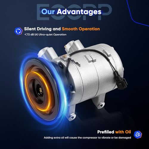 Image of ECCPP AC Compressor Fit for Nissan Frontier Xterra 2.4L 1998-2004 | Fast Cooling A /C Compressor with Clutch