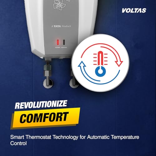 Image of Voltas Insta+ 3L Instant Water Heater 3000W, Warranty of 5 years on Tank, 2 Years on Heating Element, 2 Years on Product by Voltas | Copper Element (White)