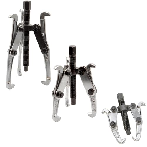 WerkPerto Abzieher Werkzeug Lager Set 75mm 100mm 150mm Lagerabzieher Profi 3-armig + 2-armig innen außen Lager Kugellager 3-teilig Radlager KFZ