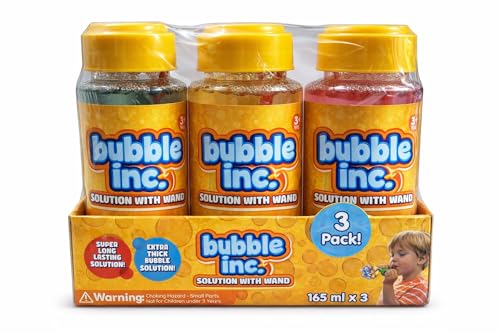 Image of Magicwand Set of 3 Bubble Bottles (165 ml Each) with Wand【Please Do Not Add Water,Use As Delivered】