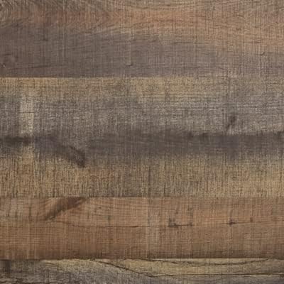 Close-up of the rustic wood grain finish on the headboard