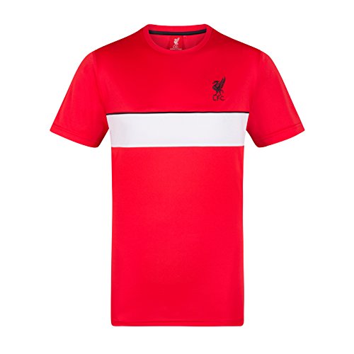 Liverpool FC Official Gift Mens Poly T-Shirt Red LFC Medium
