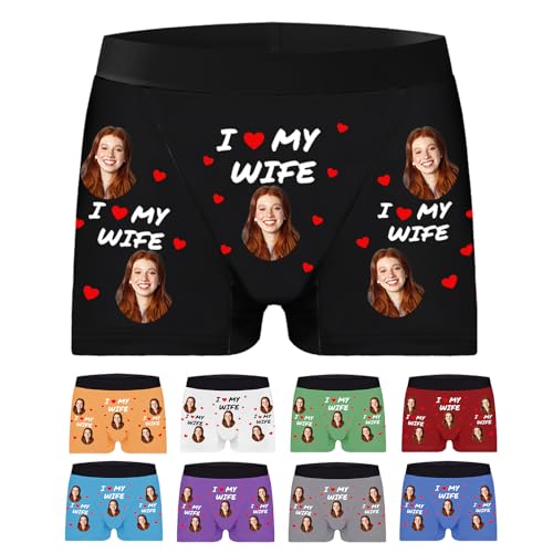 Bemaystar Boxershorts Mit Gesicht Foto, Unterhose Mit Gesicht Personalisiert, Personalisierte Unterhose Männer, Personalisierte Geschenke Männer
