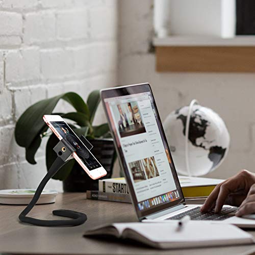 Itodos Portable Flexible Cell Phone Holder Stand For Treadmill, Spin Bike, Bed, Car, Kitchen, Desk, Grocery Shopping Cart,Compatible With Iphone, Android, Gopro, Dslr, Action Camera(Black) #TOP5