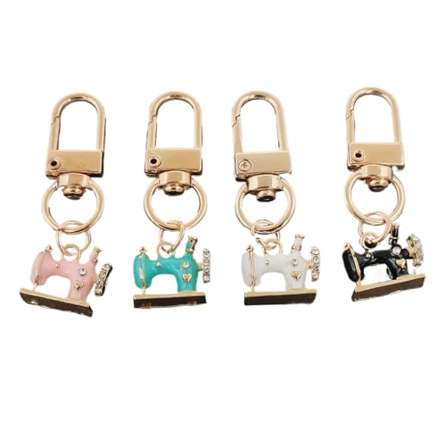 diwedaso Porte-clés en forme de petite machine à coudre, accessoires élégants pour femmes, pendentifs rétro en alliage, petites machines à coudre, tapez+2