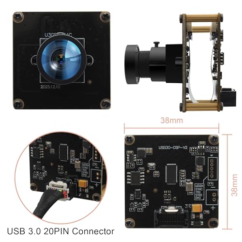 Image of Global Shutter USB Camera Module, 120fps 1200P, Golf Swing Caputre | 120 Degree Wide Angle Lens, USB 3.0 /USB2.0, Plug and Play, for Motion Capture, Compatible with Raspberry Pi Linux Mac Windows