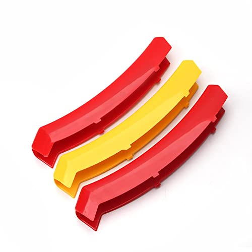 Image of SANRILY Multicolor Grille Decoration Insert Trims Compatible with Volvo XC90 LCI 2020-UP Front Grill Cover (Red /Yellow /Red)