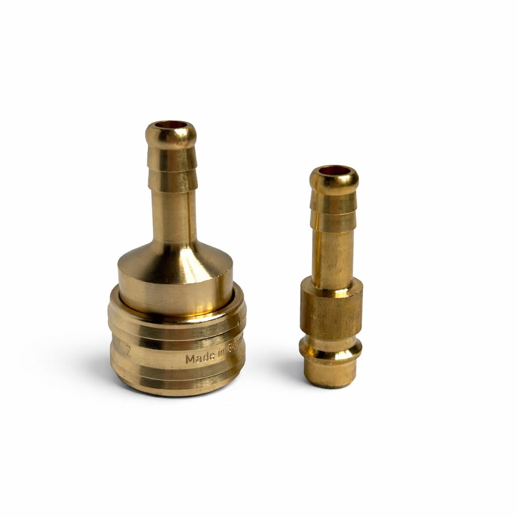 Kupplungsset NW7,2 - Kupplungsdose + Kupplungsstecker mit Schlauchanschluss (10 Set, 9mm Schlauch-Innen-Ø)