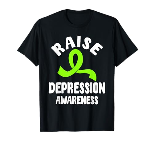 Raise Depression Awareness Ribbon Apoyo a la salud mental Camiseta